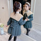 Girls' Cotton-padded Clothes Winter Clothes Western Style Girls Princess Waist Cotton-padded Clothes Children's Padded Jacket Thickened