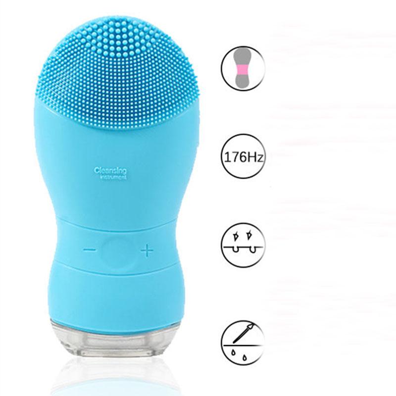 Electric Silicone Ultrasonic Facial Cleanser Washing Brush Pore Cleaner Rechargeable Skin Rejuvenation Beauty Facial Cleanser
