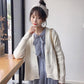 Spring and Autumn Knitted Loose Sweater All-match Long-sleeved Cardigan Sweater Fashion Solid Color Female Jacket