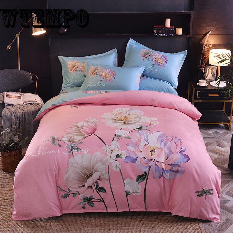Cotton Bedding Sets Home Textile Bed Set Bedclothes with Bed Sheet Comforter Set Pillow Case