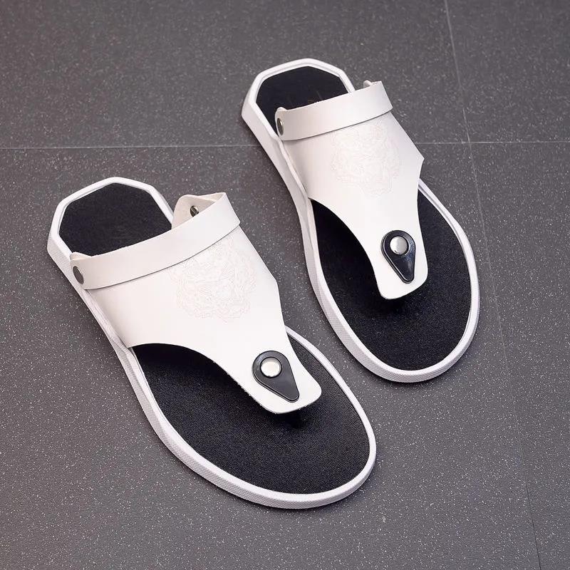 Men's Sandals Summer Flip Flops Non-slip Beach Shoes Men Driving Dual-use Flip-flops Sandals and Slippers