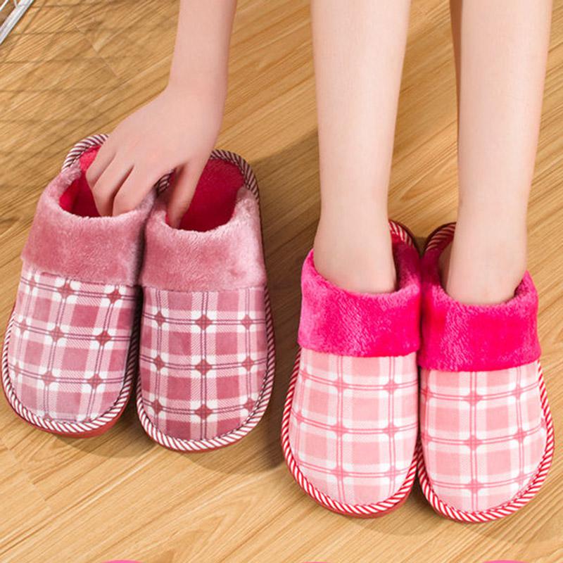 Cotton Slippers Women's Home Home Indoor Slippers Winter Non-slip Thick-soled Shoes