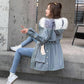 Winter Fashion Plus Velvet Women's Jacket Mid-length Large Fur Collar Thick Loose Cotton Coat Thinner Student Coat