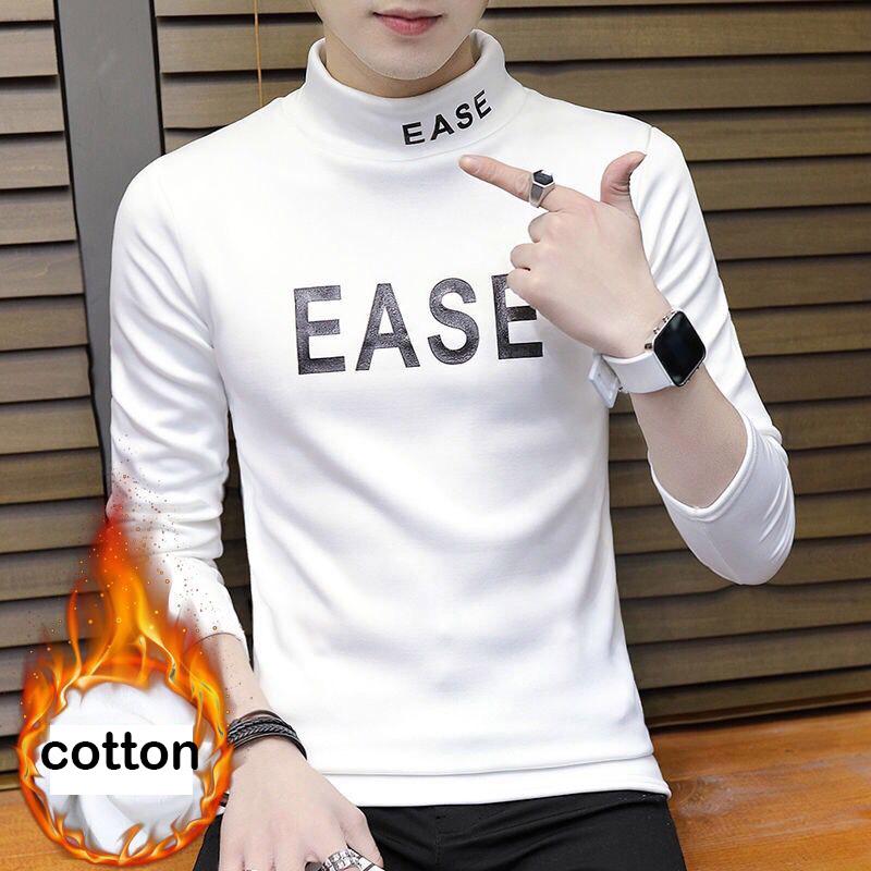 Autumn and winter warm slim body shirt long-sleeved T-shirt men fashion wild sweater men