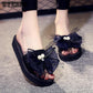 Women Brand Sandals Women Sandals Flat Shoes Bowknot  Flower Flip Flops
