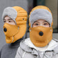 Hat Female Winter Cycling Windproof and Cold-proof Lei Feng Hat Male Thickened Warm Ear Protection Eye Protection Eye Breathing Hole Hat
