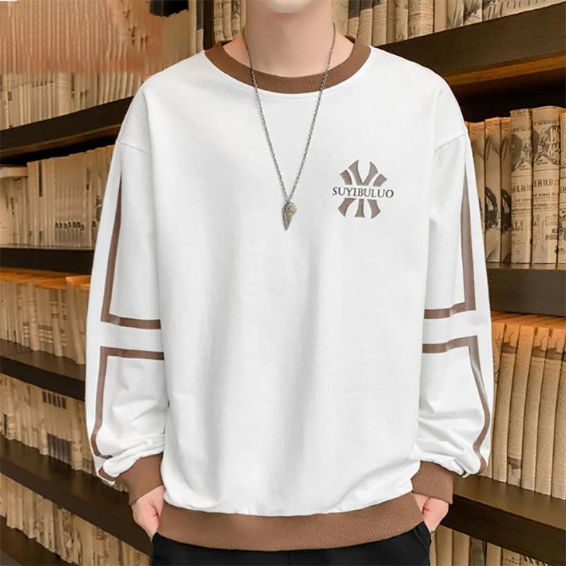Autumn and Winter Cotton Sweater Men's Korean Loose Sweater Trend Plus Fleece Top Clothes Sweatshirts