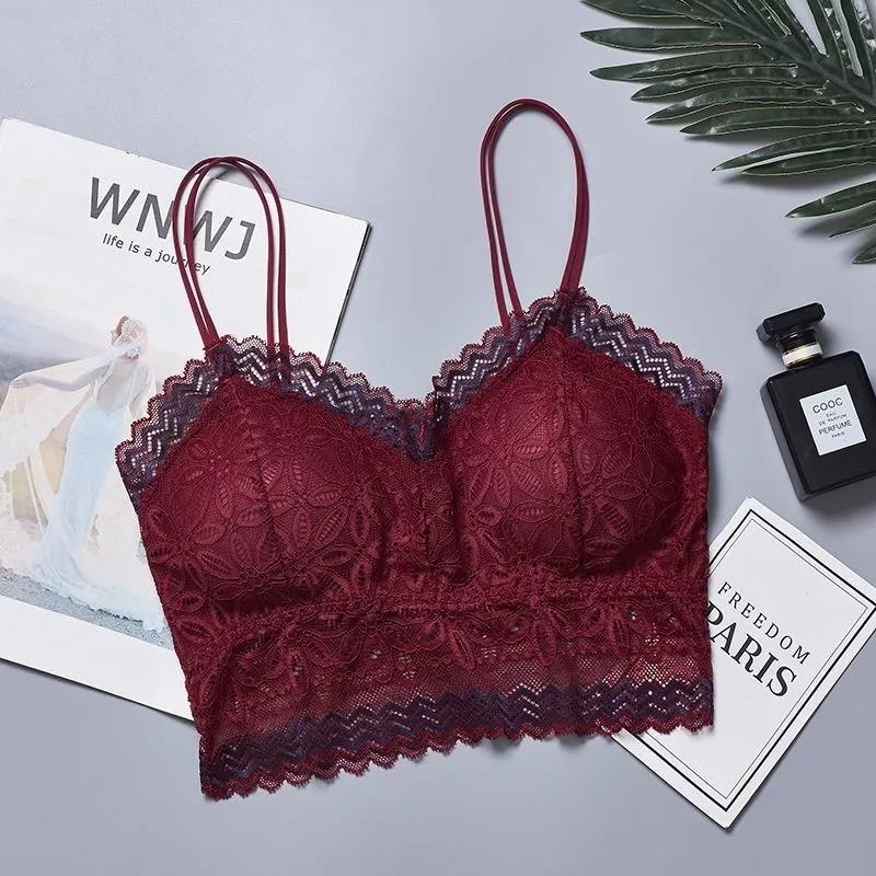 Thin Fashion Sexy Skin-friendly Lace Beauty Back Tube Top Anti-glare Bottoming Camisole Wrap Chest Women's Underwear Bra