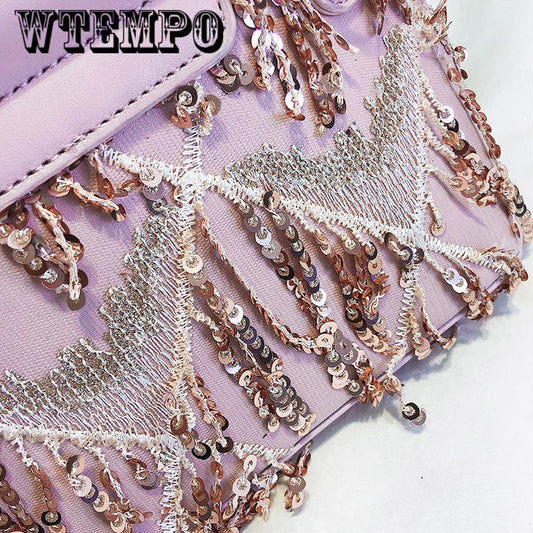 Fashion women's bag summer shoulder bag Messenger bag chain bag trend wild tassels casual bag