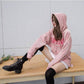 Cotton Women's Sweatshirt Wild Large Size Long Sleeve Warm Hood Top Autumn Winter Sweatshirt