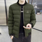 Autumn and Winter Padded Coat Men's Winter Coat Trend Down Down Padded Jacket Baseball Collar Cotton Coat