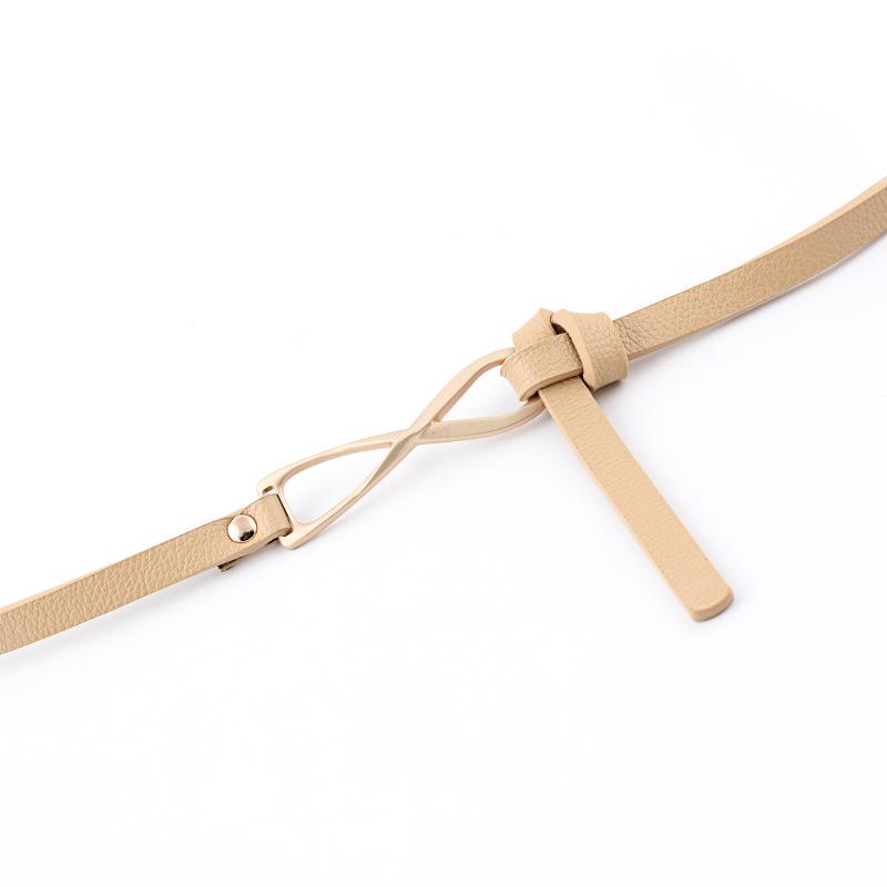 Double-sided Knotted Belt Ladies Fashion Small Belt Thin Belt Multi-color Belt