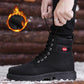 Windproof  Martin Boots Men's Leather Shoes Waterproof Snow Boots Warm Military Boots Cotton Shoes