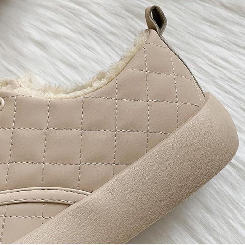 Women's Cotton Shoes Winter All-match Plus Velvet Warm and Comfortable Flat Shoes