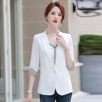 Casual Thin Women's Suit Jacket with Thin Sleeves and Thin Breathable Suit Jacket Women's Casual Temperament Jacket Elegant Blazer