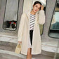 Faux Mink Fur Coat Women's Mid-length Fur Coat with Hood