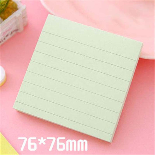 100 Sheets of Kraft Paper Horizontal Line Sticky Notes Tearable Note Pad Square Message Notepad