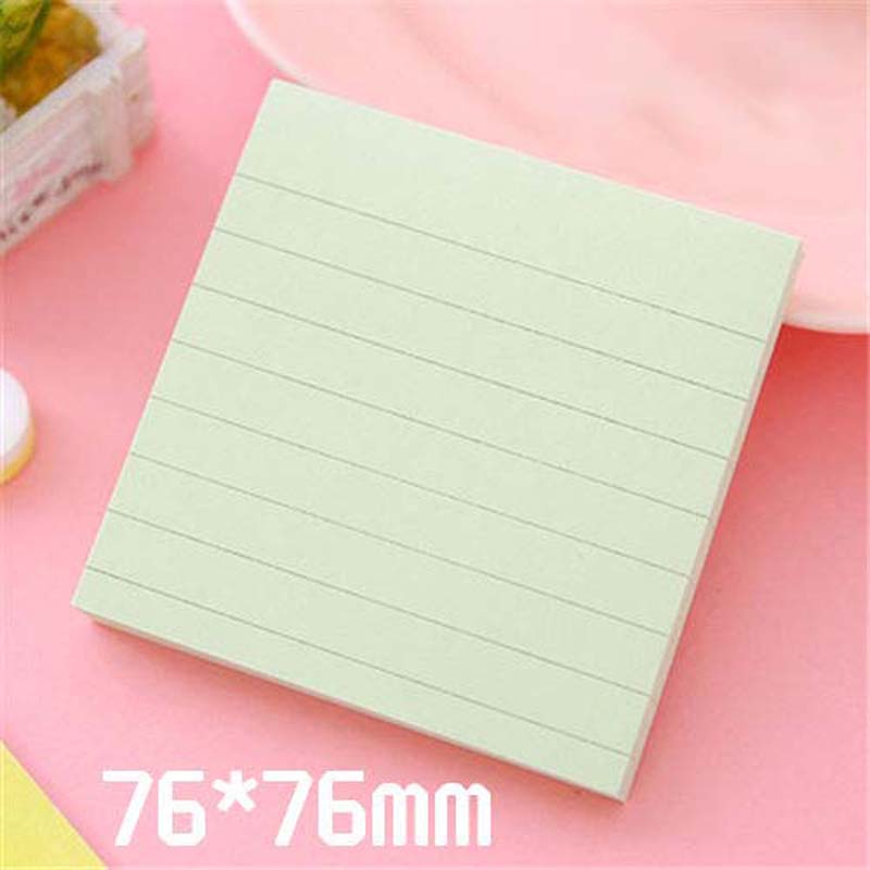 100 Sheets of Kraft Paper Horizontal Line Sticky Notes Tearable Note Pad Square Message Notepad