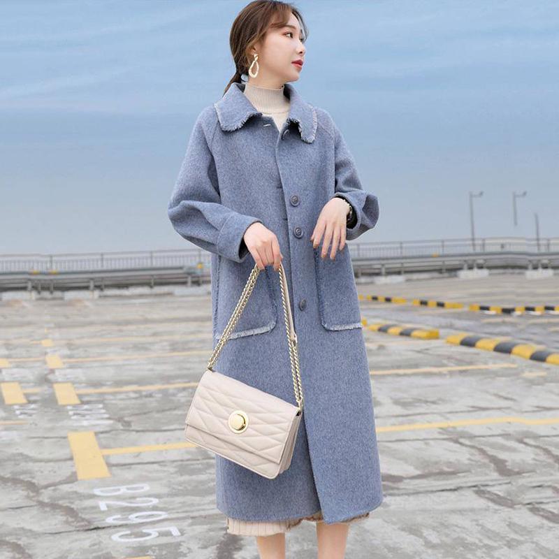 Women Woolen Coats  Elegant Long Slim Winter Jacket Women Wool Coats Wool Coat Winter Jackets