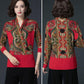 Autumn Winter Ethnic Style  Floral Print Sweater Knit Pullover Jumper Tops  Casual Slim Warm Woolen Sweater