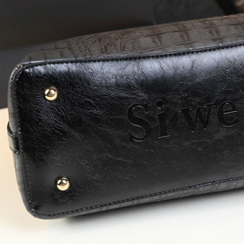 Genuine Leather Texture Female Bag Summer Handbag Large Capacity Retro Middle-aged Mother Bag Lady Trendy Bag