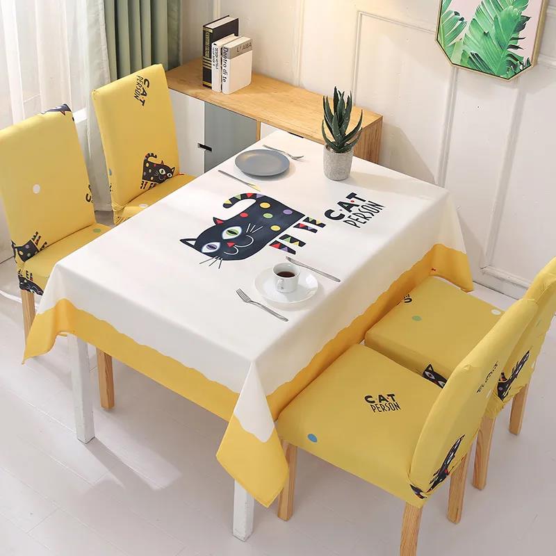Two-installed Chair Cover Universal Simple Cotton Linen Waterproof Stretch Chair Cover Household