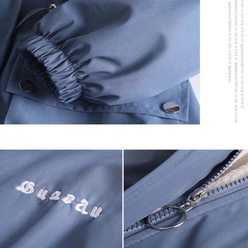 Thickened Windproof Jacket Women's Short All-match Casual Loose Windbreaker