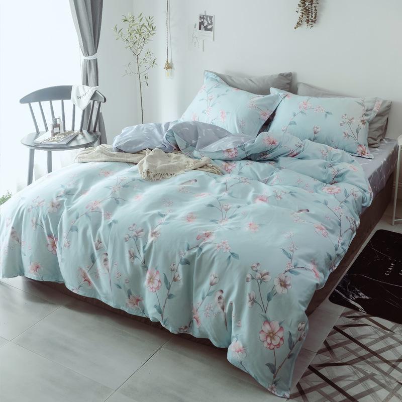 4pcs Cotton Bed Cover Bedding Sheet Sets Wedding Bed Sets