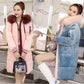Gold Velvet Women's Cotton Coat Mid-length Student Korean Winter Jacket Fashion Warmth Parka Coat