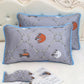 A Pair of Ice Silk Pillowcases Simple Patterned Style Summer Cute Tencel Cool Pillow Core Set Can Be Washed