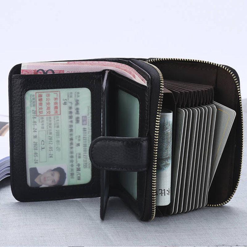 Leather Driver's License Card Bag Men's Leather Zipper Card Package Female Men's Wallet Multi-function Driver's License Leather Case Male Leather
