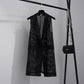 Women's Large Size Hollow out Vest Summer Sleeveless Cardigan Loose coat Mid-length Thin Coat Sun Protection