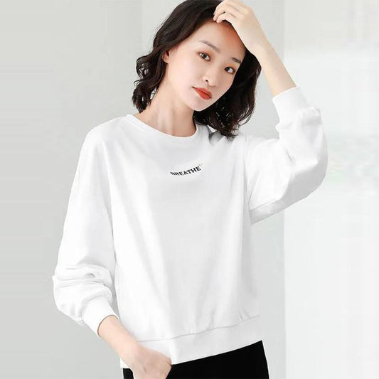 Women's Hoodie Spring and Autumn Loose Round Neck Blouse Autumn Sweatershirts