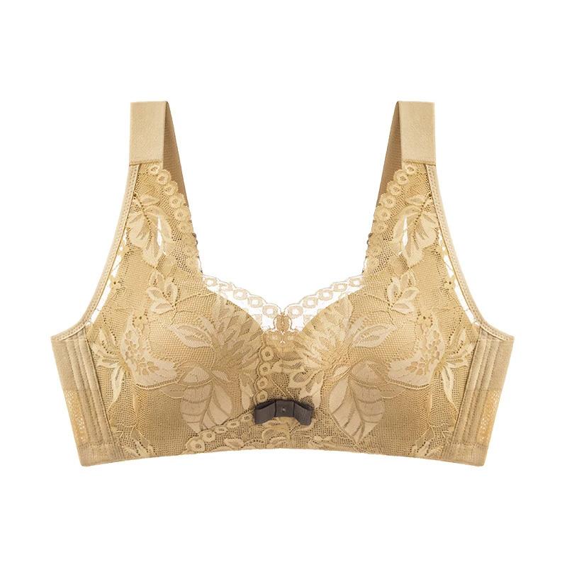 B C D Women's 3D Mask Cup Underwear No Rims Comfortable Full Cup for Big Breasts Female Sexy Lace Mesh Adjustable Brassiere Soft Thin Pad Top Bra