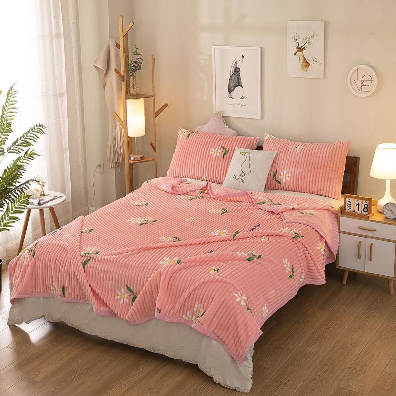 Beibei Fleece Blanket Flannel Coral Fleece Blanket Siesta Quilt Winter Plus Velvet Thick Warm Sheets