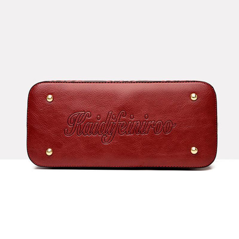 Elegant Ladies Bag Shoulder Messenger Bag Fashion Large Capacity Handheld Leather Texture Shopping Bag