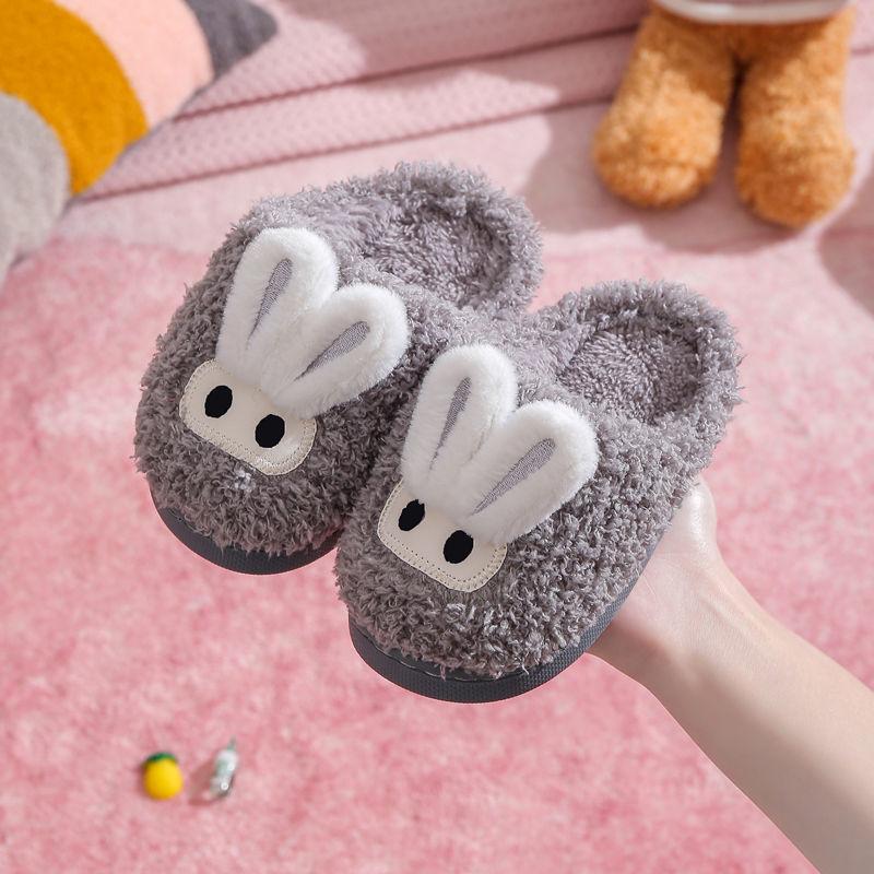Winter Children's Cotton Slippers Indoor Non-slip Home Slippers Warm Plush Baby Slippers