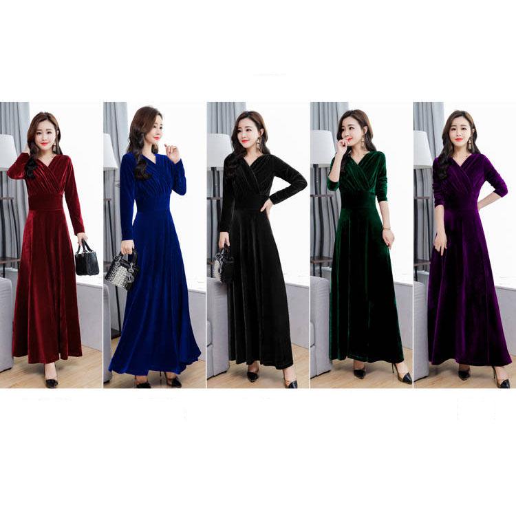 Long Slim Long Sleeve Plus Size Cheongsam Women's Long Skirt Fashion Woman Swing Dress