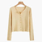 Thin Knitted Cardigan 2021 Sun Protection Jacket with Loose V-neck Long-sleeved Jacket
