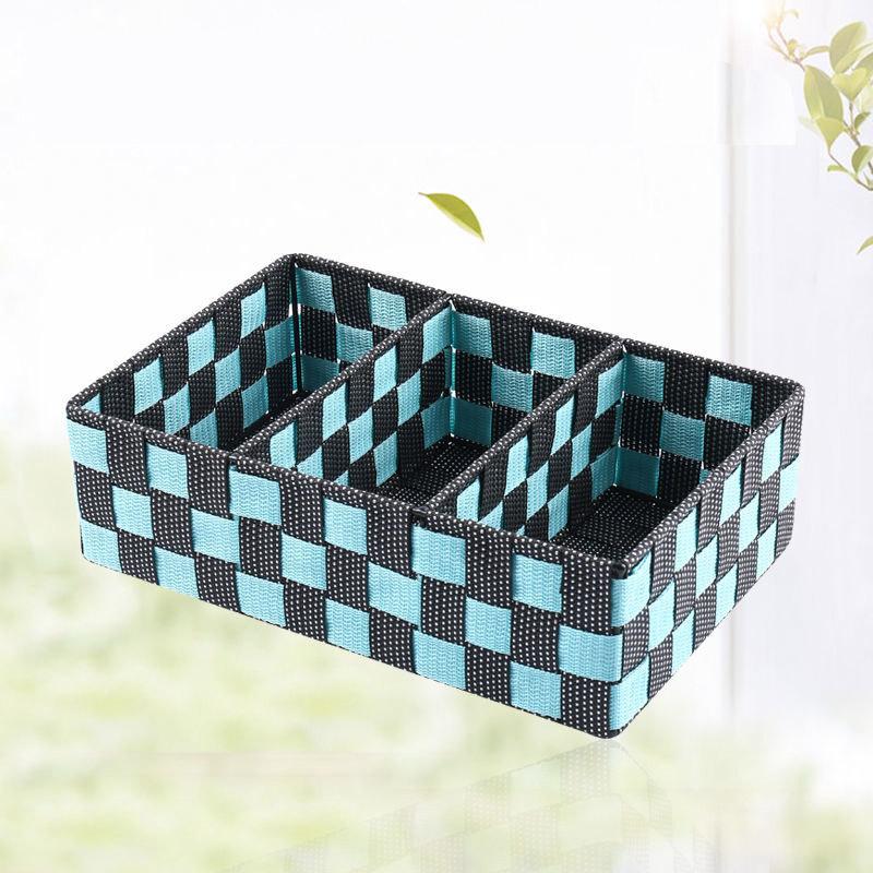 Desktop Storage Box, Cosmetic Box, Hand-woven Storage Basket, Household Drawer Storage Box, Student Desktop Storage Box