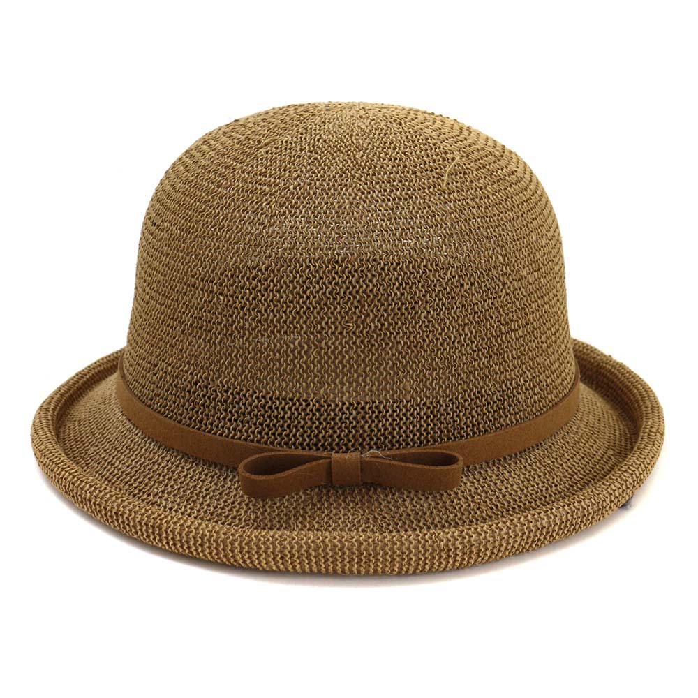 Straw Hat Women Beach Hat Lady Derby Wide Brim Summer Straw Cap