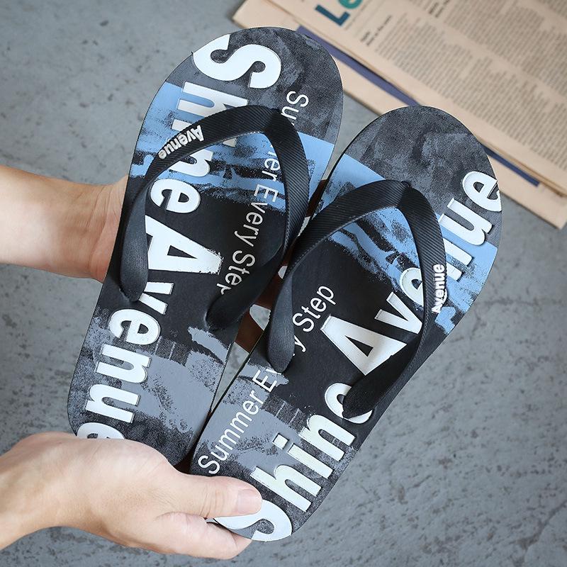 Slippers Summer Flip Flops Men Cozy Antiskid Flat Shoes Long Section Thick Crust Beach Slippers Men