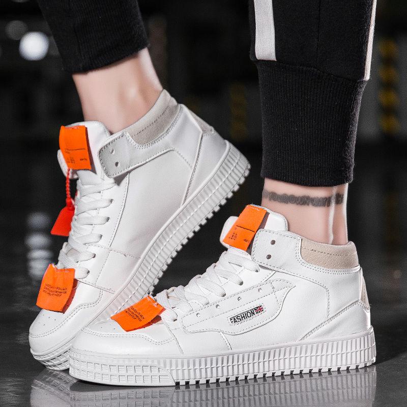 Plus Size39-45 Men Sneakers Leather Breathable Shockproof Running Basketball Shoes Non-slip Shoes