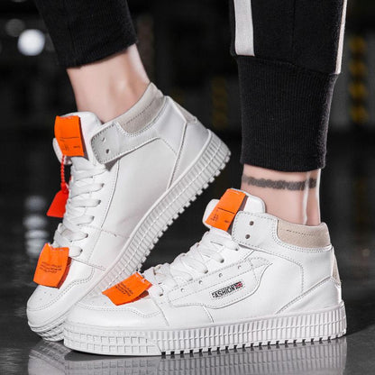 Plus Size39-45 Men Sneakers Leather Breathable Shockproof Running Basketball Shoes Non-slip Shoes