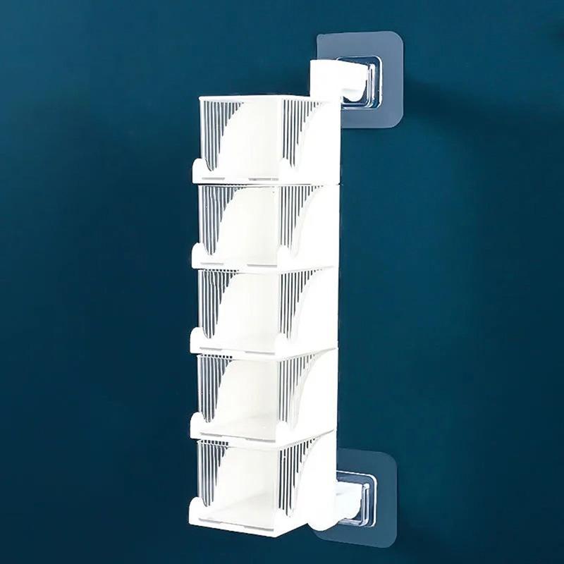 Net Celebrity Spice Box Multi-cell with Lid Household Multi-function Body Rotatable Wall-mounted Kitchen Set Storage Artifact