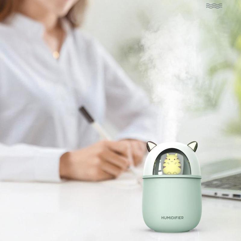 300ml Indoor Air Humidifier Purifier Mute Aroma Diffuser Portable USB Electric Sprayer Cute Mouse