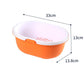 Plastic Double-layer Double-handle Washing Basket Drain Basket Kitchen Basket Household Multifunctional U-shaped Sink Fruit Basket