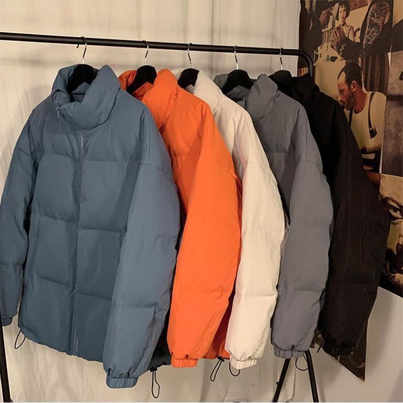 Pure Color Simple Large Size Stand-up Collar Padded Jacket Women's Forest Increased Padded Jacket