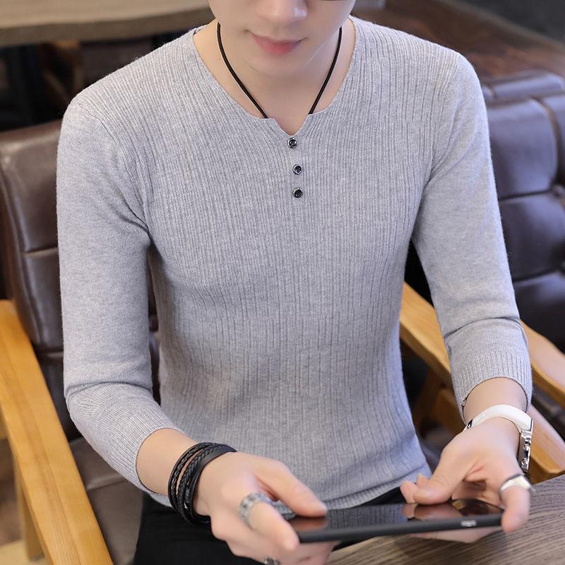 Sweater Male Spring Autumn New Fashion Student Trend Round Neck Thin Pullover
