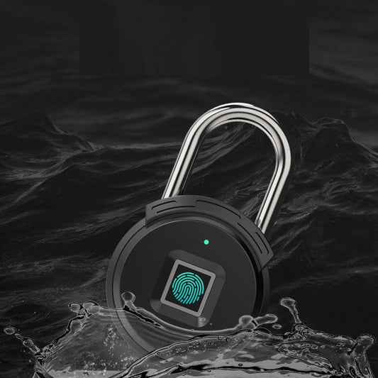 Fingerprint Padlock Intelligent Lock Dormitory Locker Warehouse Door Security Lock Outdoor Remote Authorization Password Padlock